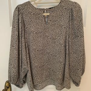 Black and white animal print top